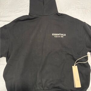 Black unisex Essential Hoodie